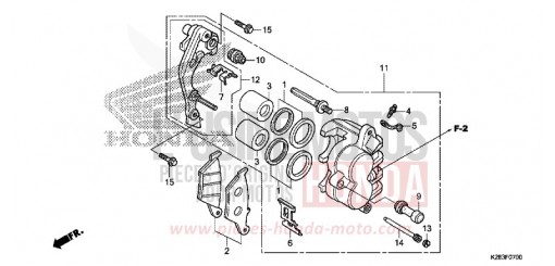FRONT BRAKE CALIPER CRF125FBH de 2017